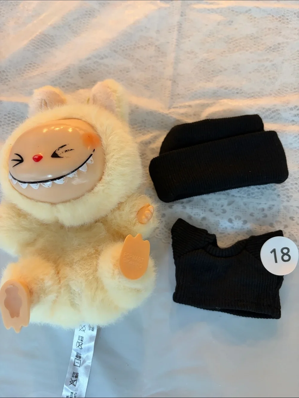 #18, Two Piece GG Logo Outfit Black Color Outfit For Labubu Doll(No Doll)